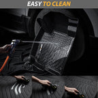 AIPOIL® Floor Mats & Cargo Liner Set for 2013-2019 Ford Escape All Weather Protection TPE Anti-Slip Automotive Full Set Custom Car Mats Accessories - Black