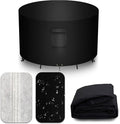 Heavy Duty Patio Furniture Covers Waterproof, 600D Round Outdoor Furniture Cover Waterproof for Sectional Sofa Couch, Outdoor Dining Table and Chair Set Covers 20"DIA x 23"H, Black