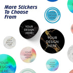 100 Custom Vinyl Stickers - Upload Your own Image, Text, Design, Logo - Personalized Logo Labels for Handmade, Packaging, Bottle, Jars, Candle, Brand Stickers (Black Marble, 1.5x1.5)