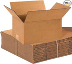 BOX USA Shipping Boxes 12"L x 9"W x 6"H, 100-Pack Small Corrugated Cardboard Boxes for Shipping, Mailing, Packing, Packaging and Storage