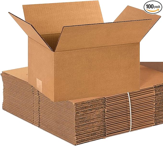 BOX USA Shipping Boxes 12"L x 9"W x 6"H, 100-Pack Small Corrugated Cardboard Boxes for Shipping, Mailing, Packing, Packaging and Storage