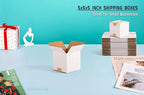 5x5x5 inch Small Shipping Boxes, White Corrugated Cardboard Boxes for E-Commerce, Mailing, Storage, Gifts Wrapping, 15 Pack