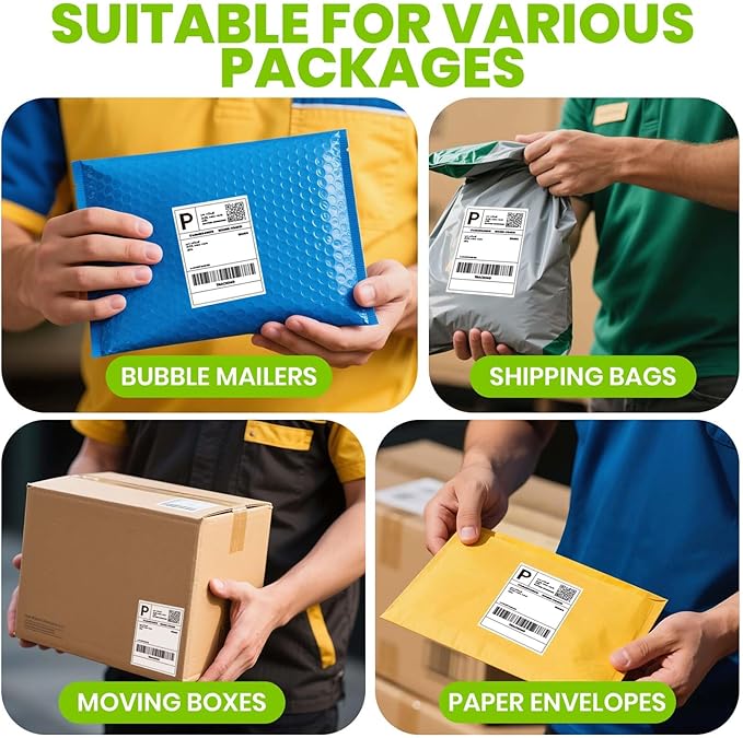 ADHES 4x6 Thermal Shipping Labels 10 Pack – 220 Labels Per Roll, 2200 Total, Top-Coated Strong Adhesive Thermal Label Printer Paper, BPA/BPS Free 4x6 Shipping Labels for Mailing and Packaging