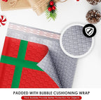 Christmas Poly Bubble Mailers | #0 Cushion Mailer, 6"x10" | Self Seal | Holiday Themed, Red Green Gift Packaging Envelope | Xmas Padded Envelopes | Shipping Bags Mailing Envelopes | 100 pack Bulk