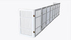 Pet Dog Gate Strong and Durable Freestanding Folding Acacia Hardwood Portable Wooden Fence Indoors or Outdoors by Urnporium (White Pet Gate, 10 Panel 30" Tall)