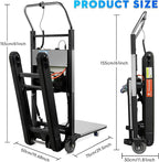 Electric Stair Climbing Hand Trucks Dolly Cart, 900lb Capacity Heavy Duty Stair Climber with Ropes, Carry Heavy Objects Up and Down Stairs Effortless for Furniture Logistics Warehouse