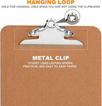HERKKA 10 Pack Hardboard Office Clipboards - A4 Letter Size, ECO Friendly