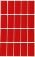 Royal Green Rectangular Red Sticker Labels 40mm x 19mm (1.57 inch x 0.75) - 2000 Pack