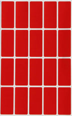 Royal Green Rectangular Red Sticker Labels 40mm x 19mm (1.57 inch x 0.75) - 2000 Pack