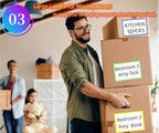 6" x 4" Large Moving Labels for Boxes Color-Coded Label Stickers for Moving for Home Organization Projects, Bins, Kitchen Storage Containers Moving Packing, Permanent Adhesive