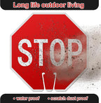 Geetery 12 Pcs Stop Signs Traffic Signs 12 x 12 Inches, Street Road Traffic Cone Top Warning Double Sided for Barricade Outdoor Weather Fade Resistant, Wear Resistant