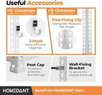 HOMEDANT 5 Tier Storage Shelves Adjustable Laminated Boltless Garage Metal Shelving Unit Heavy Duty Utility Rack Shelf Warehouse Pantry Closet Kitchen (4, (M) 35.9" W, White)