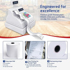 Premium 2 1/4 x 50 Thermal Paper Rolls - BPA Free Credit Card Receipt Paper, 50 Rolls/Case for POS & ATM Systems