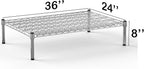 24''W x 36''L x 8''H Chrome Plated Wire Dunnage Rack | Off The Floor Storage