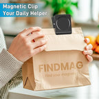 FINDMAG Extra Large Heavy Duty Magnetic Clips - 2.2 Inch, Magnetic Christmas Light Clips Lock Accessories, School Supplies, Strong for Classroom, Refrigerator, Whiteboard, Office (Black, 4 Pack)