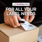 NextDayLabels - Laser/Ink Jet White Labels (4-1/4" x 5-1/2" - 4 Per Page | 100 Labels)