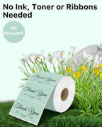 iEager 3" x 2" Thermal Labels, Rectangle Thermal Printer Stickers, Self-Adhesive Durable Sticker with Perforation Line, 500 Labels/Roll, Green