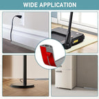 Floor Cord Cover Self Adhesive Cord Hider Floor Extension Cord Covers for Floor Power Cord Protector Cable Management Prevent Cable Trips Cable Cavity 0.59" W x 0.31" H (Light Grey Wood, 3.3Ft)