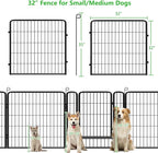 Decorative Metal Garden Fence Add-on Fence Panels, 32in(H) x 10.4Ft(L) No Dig Fence 4 Panels Fencing for Dogs Animal Barrier Fence Garden Fencing for Yard, Patio, Without Gate