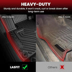 LASFIT Floor Mats & Cargo Mat for Nissan Pathfinder 2025 2024 2023 2022 Fit 7/8-Seater, All Weather TPE Custom Fit Durable Floor Liners for Pathfinder SV/SL/Platinum Car Mats & Trunk Mats, Black