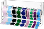 Qilery Adjustable Label Dispenser Acrylic Roll Sticker Dispenser Sticker Holder Organizer Label Stand for Holding Office and Home(9 Disks)