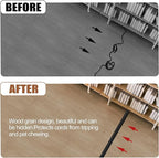 MYFAMIREA 5FT Floor Cord Cover for Wire Self Adhesive Cable Cavity Management PVC Extension Cord Hider Power Floor Wire Protector Cover Prevent Cable Trip for Office Home Outdoor (Black, 1.97'')