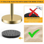 LOVMOR 6PCS Gold Stanchion Posts Queue, 38 Inch Red Velvet Rope, 5 FT Red Carpet Ropes and Poles, Crowd Control Barriers Queue Line Rope, Barriers for Party Supplies