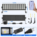 6 Pack LED Shop Lights, 100W 11000LM Plug in Garage Light with 6FT Power Cord, IP66 Waterproof Work Bench Shop Lights for Garage, Workshop, Warehouse, Outdoor, Yard, Garden