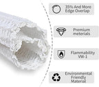 Cable Management Split Wire Loom Sleeve - Cord Hider & Protector for Desk, Pet Chew Proof, Wire Cover Organizer, Flexible Tube for Wires and Cables (3/4 Inch 25FT, White)