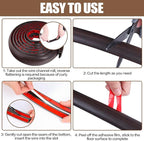 Floor Cord Cover Cavity 0.8"x0.37" Self Adhesive Cord Hider, 10FT Low Profile Cable Management, Extension Strip Protector for Wires, Prevent Cable Trips for Offices, Gyms, Exhibitions（Black Wood）