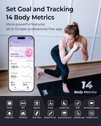 Ovutek Professional Smart Scale for Body Weight, BMI, Body Fat, Muscle Mass, Highly Accurate Body Composition Weighing Machine, Bathroom Digital Scale Large Display Sync with Fitness App, 450lb