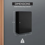 Durabox 200 Position Steel Key Cabinet - Organize and Secure Key Storage Lock Box with Numbered Hooks and Tags for Valets, Hotel, Office, Car Dealerships and More (K200) (Black)