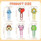 50 PCS Random Paper Clips Metal Paperclip Large Size Paper Clip Cute Bookmark Colorful Office Supplies Bookmark Clamp Desk Accessories Stationery for School Gifts for Christian
