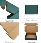 Green Recyclable Cardboard Small Gift Mailer Boxes for Shipping Packaging Craft Gifts Giving Products (25 Pack, 7.2 x 5.2 x 2 Inch)