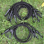 ZHOUBIN 72 Inch Black Bungee Cords with Hooks Heavy Duty, 1 Pcs