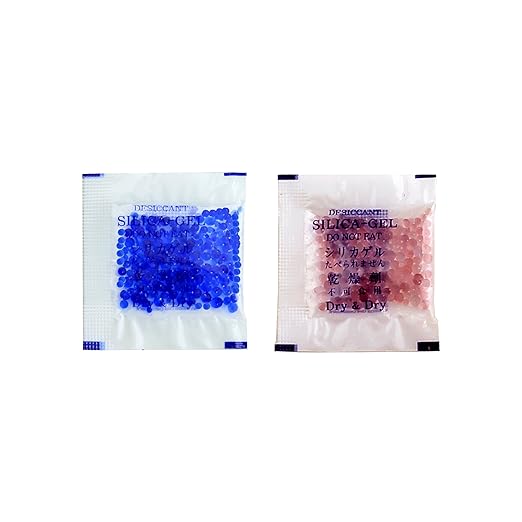 Dry & Dry 1 Gram [200 Packets] Blue Indicating(Blue to Pink) Silica Gel Packets Desiccants Silica Gel Packets - Rechargeable Silica Packets, Silica Gel, Silica Gel Packs