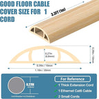 Floor Cord Covers for Wires 3.3FT Cable Hider Wire Cover Self Adhesive Cord Hider Floor for Offices, Homes, Workshops, Warehouses Cable Cavity 0.39" W x 0.27" H