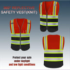 BeautyWill Custom Logo Safety Vest Class2 High Visibility Reflective Vest Breathable Construction Vest