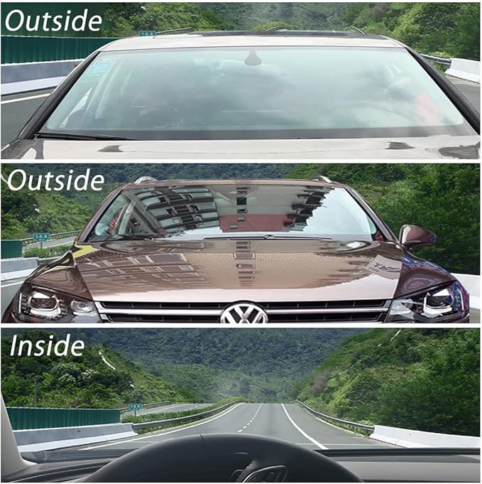 Nano Ceramic Car Front Window Film 99% Anti UV Heat Insulation Sun Blocking Solar Window Tint for Car Windshield Rear Side Window, 60Inch X 33Feet Roll 80% VLT