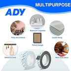 ADY Removable Double Sided Foam Tape Heavy Duty 1in x 20ft,Adhesive Foam Tape for Walls,Damage Free Picture Hanging Adhesive Strips for Office Rent Room, Poster Mounting Tape