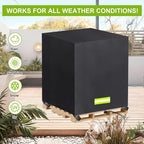 Pallet Cover Tarp Waterproof, Pallets Covers Heavy Duty Waterproof bulk Pallet Covers 48 x 42 x 48'' Outdoor Tarps Bulk Box Cover 48 x 42 x 48'' Custom Black Fits Wood Patio Furniture