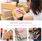 3 X 5 Inch Printable Waterproof Rectangle Color Coding Labels, 300 Per Roll Adhesive Color Coding Stickers for Bar-Codes, Address, Small Business Labeling, Inventory, Pink