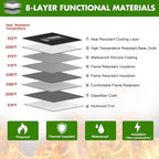 Waterproof Fireproof Document Bag - 5200°F with Heat Insulated, fireproof bags with Zipper, Fire Safe Envelope Bag for Cash/Important Documents/Valuables, fire proof money bag (Green, 13.9"x10.6")