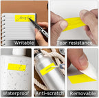 Yellow Color Coding Labels 1 × 2 Inches Self-Adhesive Vinyl Rectangle Stickers Waterproof Name Tags Removable Roll for Office School Home 500 PCS