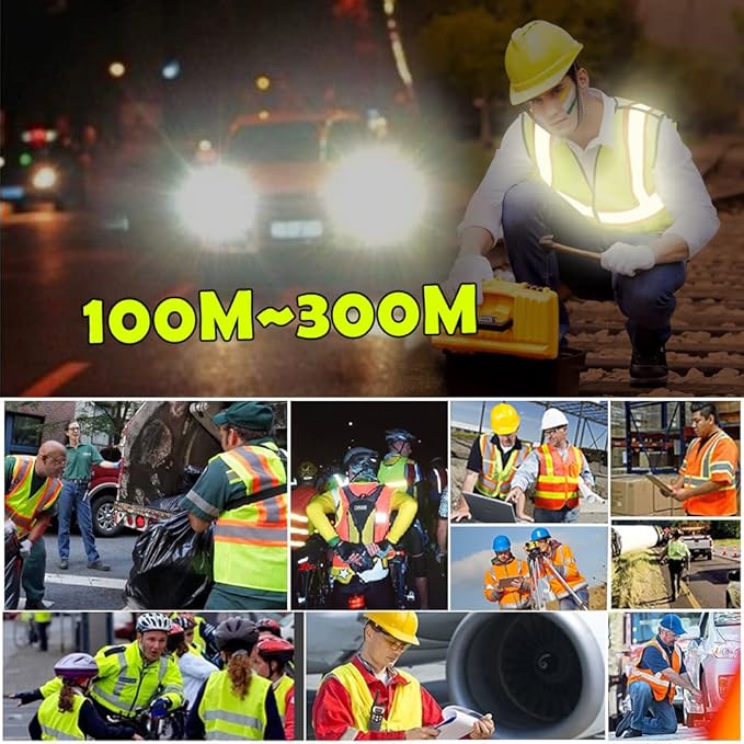 YOWESHOP High Visibility Safety Vest Custom Your Logo Protective Workwear 5 Pockets With Reflective Strips Outdoor Work Vest (2XL, Orange Luminous)