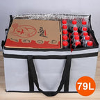 Bodaon 5-Pack Insulated Food Delivery Bag for Hot and Cold Meal, XXX-Large Grocery Tote Insulation Bag for Catering, Pizza Warmer, Cooler/Thermal Bags, Grey