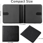 CoBak Car Registration and Insurance Holder - Small and Lightweight Vehicle Glove Box Car Organizer, Auto Truck Comparment Accessories Case for Essential Document, Driver License (Croco Black)