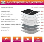 4200℉ Fireproof Bag for Cash, Documents and Valuables - A4 (11x13.3") - Waterproof, Portable, and Reflective Money Bag with Handheld Strap - Ideal for Home, Office & Travel