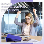 Skyygemm 12 Pcs Classification Folders Letter Size, 3 Divider Pressboard File Folder with Fasteners, Expanding File Organizer Bulk for Teachers, Clergy, Office, Church, Christmas Donations (Purple)