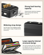 Oterri Fireproof Document Box,Hard Case Safe box with Lock,Upgraded 8 Layers Large File Organizer,Water Resistant Safe for Important Documents, Certificates, Laptop, Passports - File Box in Black